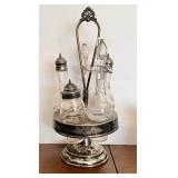Silverplate cruet set