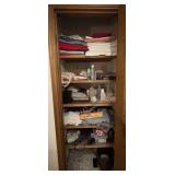 Contents of hallway linen closet