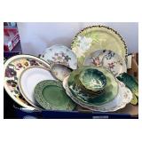 Large flat with serving trays, plates, berry set,