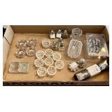 Salt cellars, salt & pepper shakers, toothpick