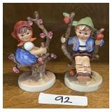 2 Hummel figurines Apple Tree Girl & Boy