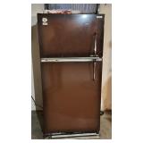 GE copper tone refrigerator --works