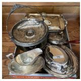 Large box of silverplate