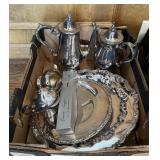 Large box of silverplate
