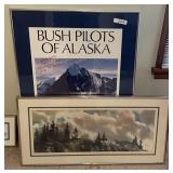 J.R. Hamil signed print and Alaska poster