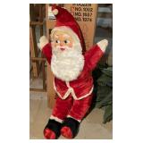 Vintage 40" plush Santa w/damaged plastic face
