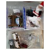 3 plastic totes of Christmas dï¿½cor
