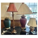 4 table lamps