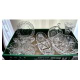 Flat of antique cut glass