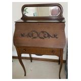 Antique oak drop front desk