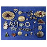 Costume jewelry brooches