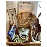 Flat with kitchen items