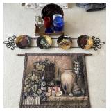 Wall plate holder, reversible tapestry,