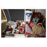 Group of Christmas dï¿½cor and wreath boxes