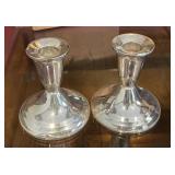 Pair Duchin weighted sterling candle holders