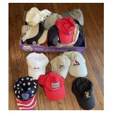 Large flat of hats and caps