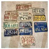 Group of vintage license plates 1960s-1980s