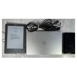 Kindle, Dell laptop, Samsung tablet