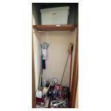Contents of mudroom utility closet