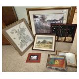 Group of framed wall art