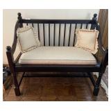 Wooden foyer padded bench 38" wide