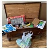 Blanket chest with contents