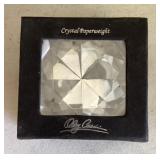 Oleg Cassini crystal paperweight