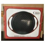 NEW enamel cast-iron 10" grill pan