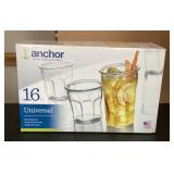 NEW Anchor Hocking 16-pc. beverage set