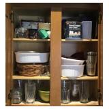 Contents of upper kitchen cabinets