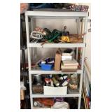 Plastic shelf and contents