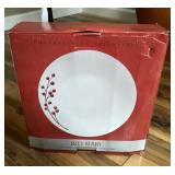 NEW set of 4 Red Berry dinner plates