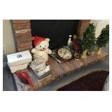 Home decor on hearth