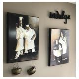 French chef kitchen wall decor