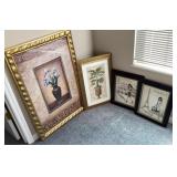 4 framed prints