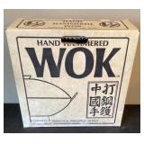 NEW hand hammered wok