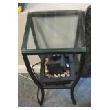 12" square side table with fountain