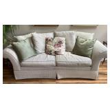 Loveseat with pillows