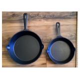 2 Jim Beam cast-iron skillets