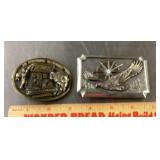 2 belt buckles
