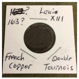 1630s French copper coin