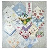 30 vintage handkerchiefs