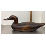 Carved wood duck decoy