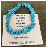 Turquoise and sterling bracelet