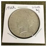 1922 Peace dollar