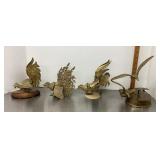 4 brass birds