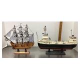HMS Bounty & Edmund Fitzgerald ship models
