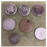 Assorted old US coins