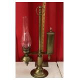 Brass student candle lamp