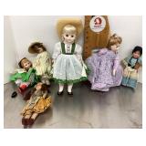 6 collectible dolls